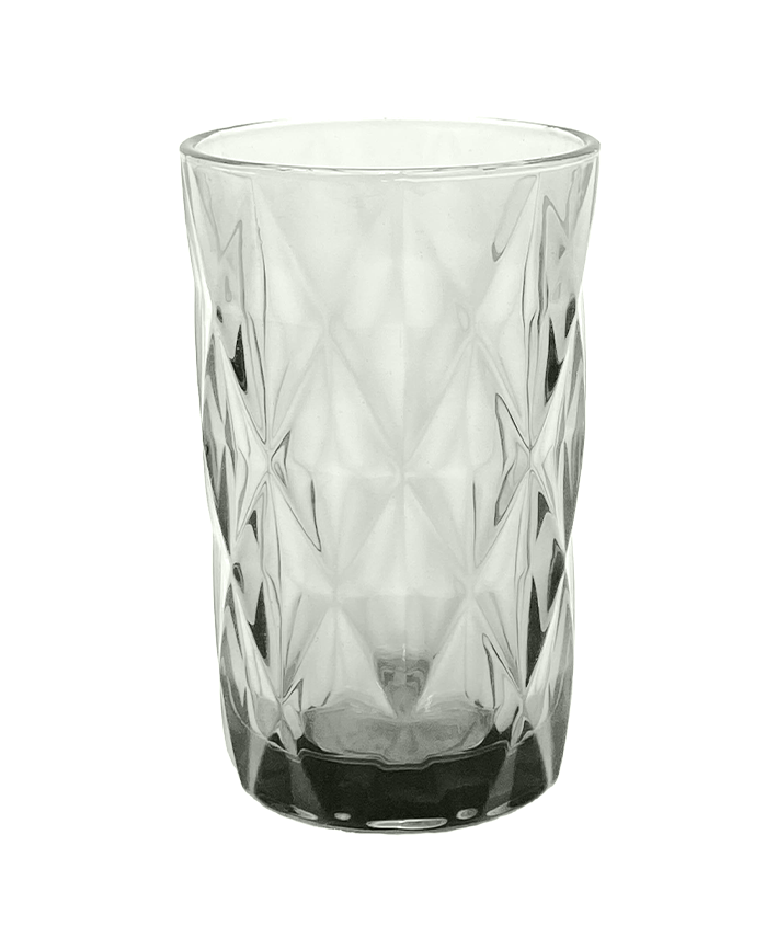 R745301 VIDRIO VASO ALTO ROMBOS 8 X 12.5 CM