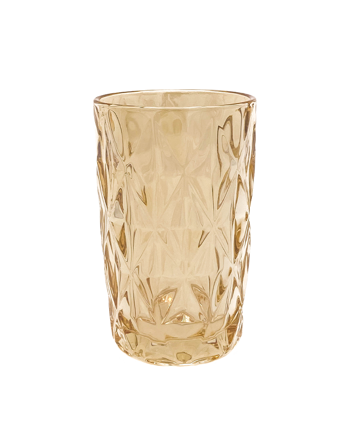 R745301 VIDRIO VASO ALTO ROMBOS 8 X 12.5 CM