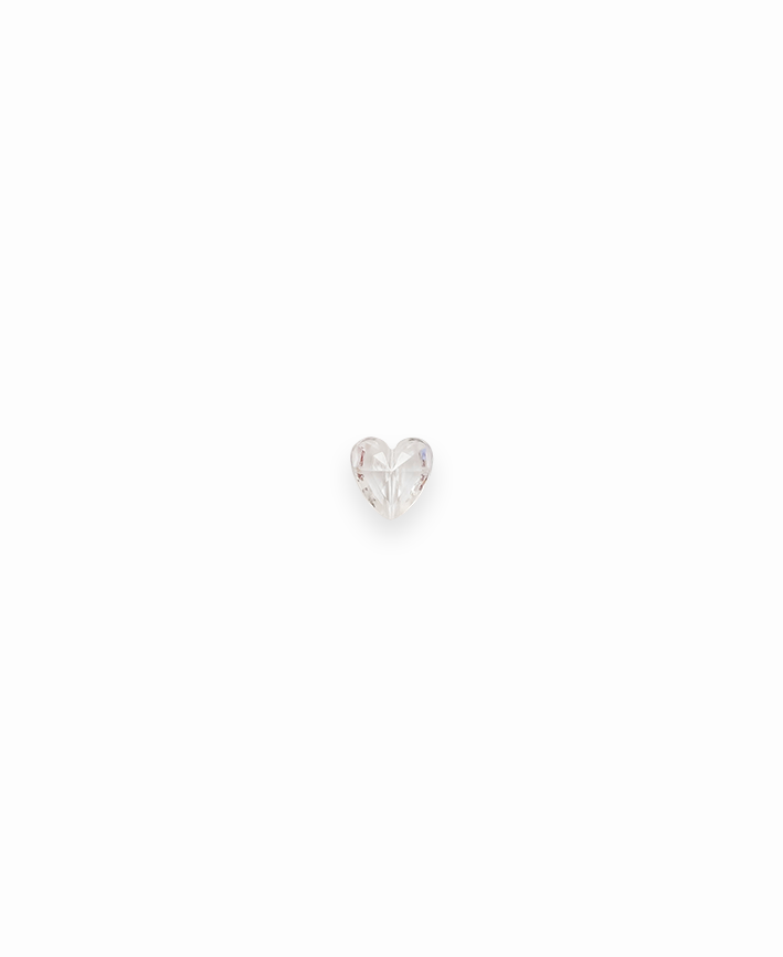 R91037 ACRILICO CORAZON 12MM C/250GRS CLEAR