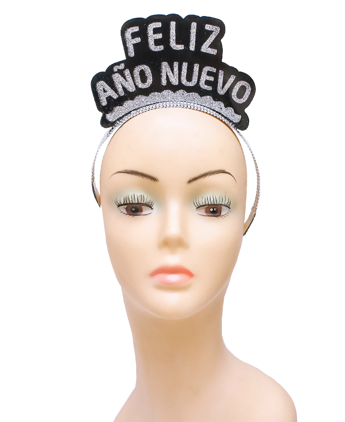 R911004 DIADEMAS AÑO NUEVO  PAQ C/6 PZAS