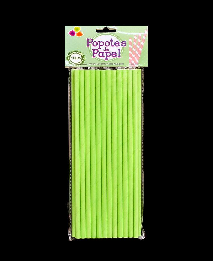 R914001 POPOTE DE PAPEL 25 PZAS MATE